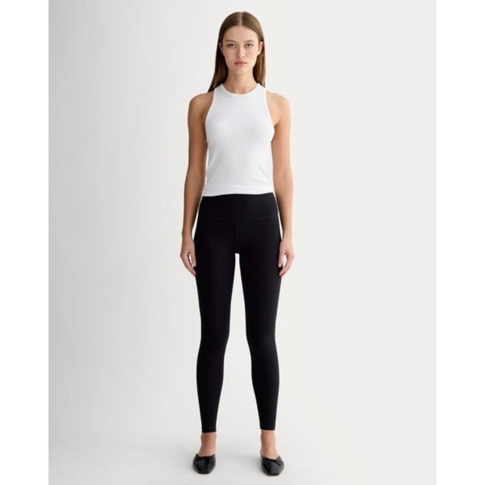 EVERLANE ReNew Black High Rise Ankle Leggings Women's Size Large Regular Perform